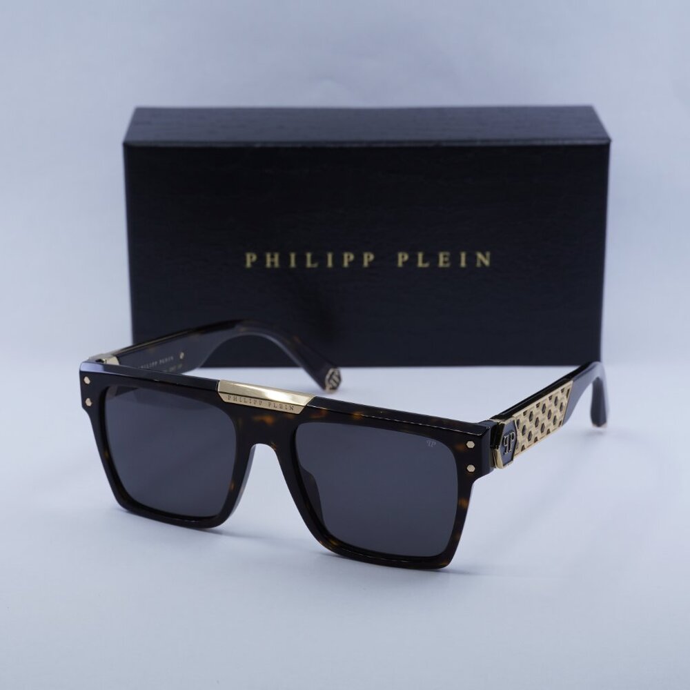 Final Price! Philipp Plein SPP080 0722 Havana/Grey Sunglasses - Picture 4 of 12